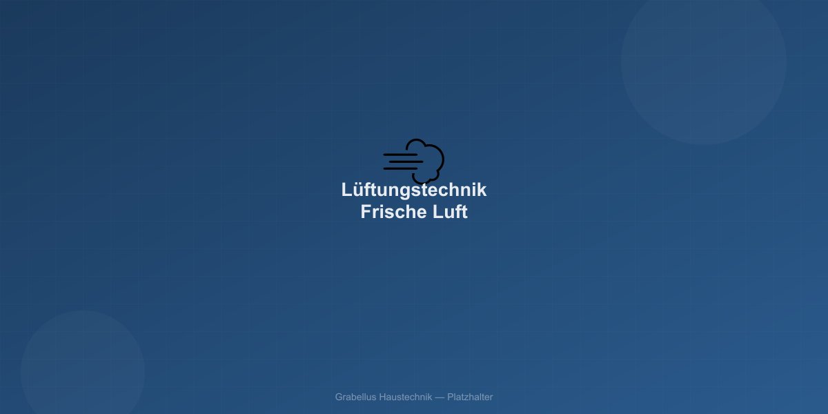 Moderne Lüftungsanlage mit Wärmerückgewinnung